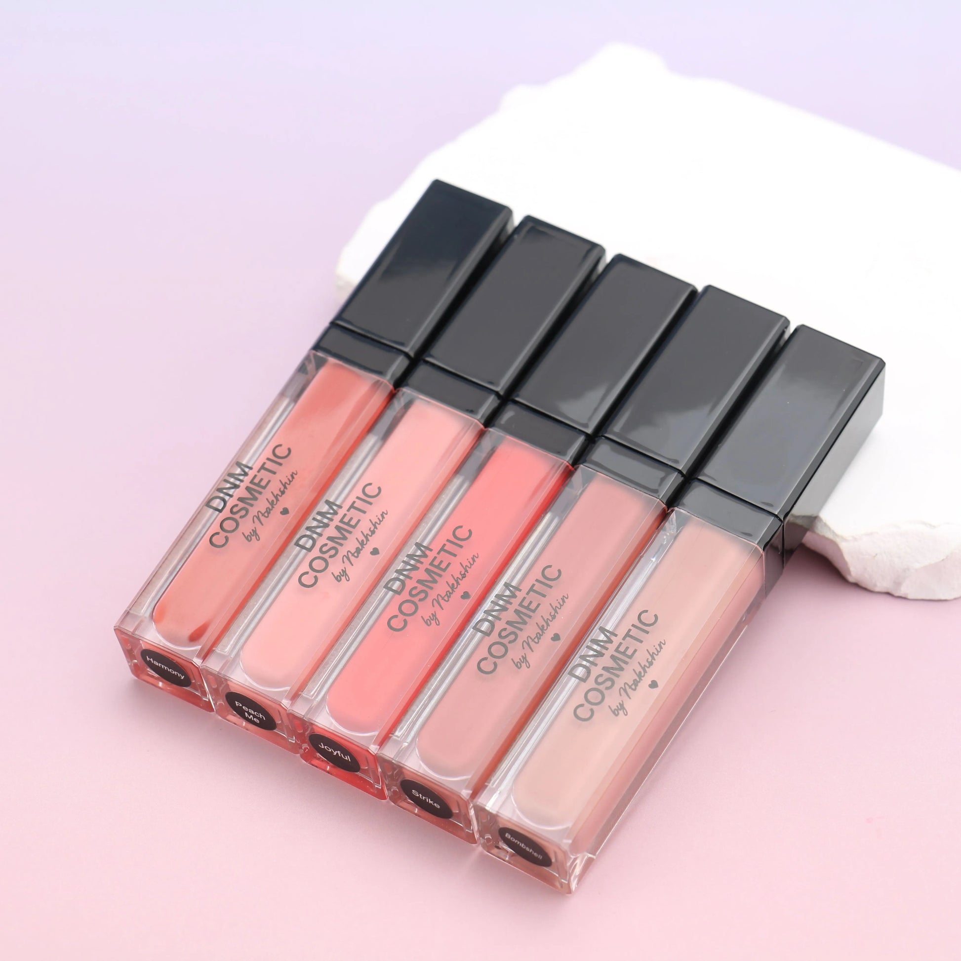 DNM Cosmetic Lip Gloss – med speil & LED-lys